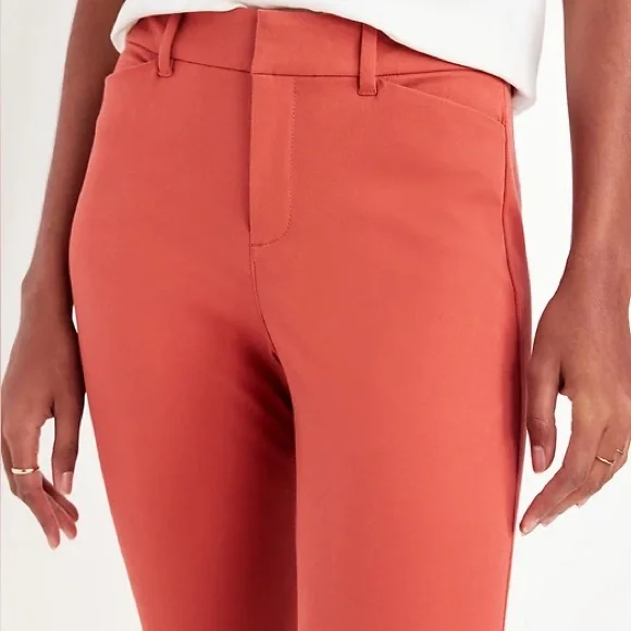 OLD NAVY High-Waisted Pixie Skinny Pants Orange Size 6 Petite With Pockets NEW - Picture 14 of 15